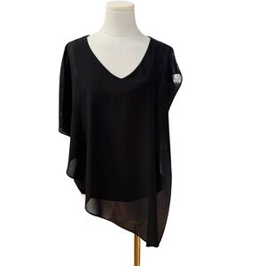 Y2K Iz Byer Elegant Black Asymmetrical Fairy Whimsigoth Blouse